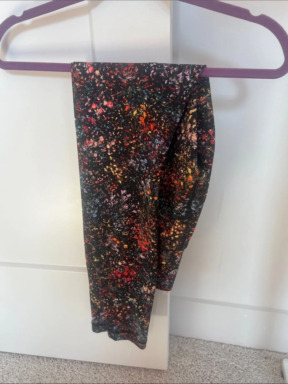 Lululemon high waist floral print wunder under leggings size 6
